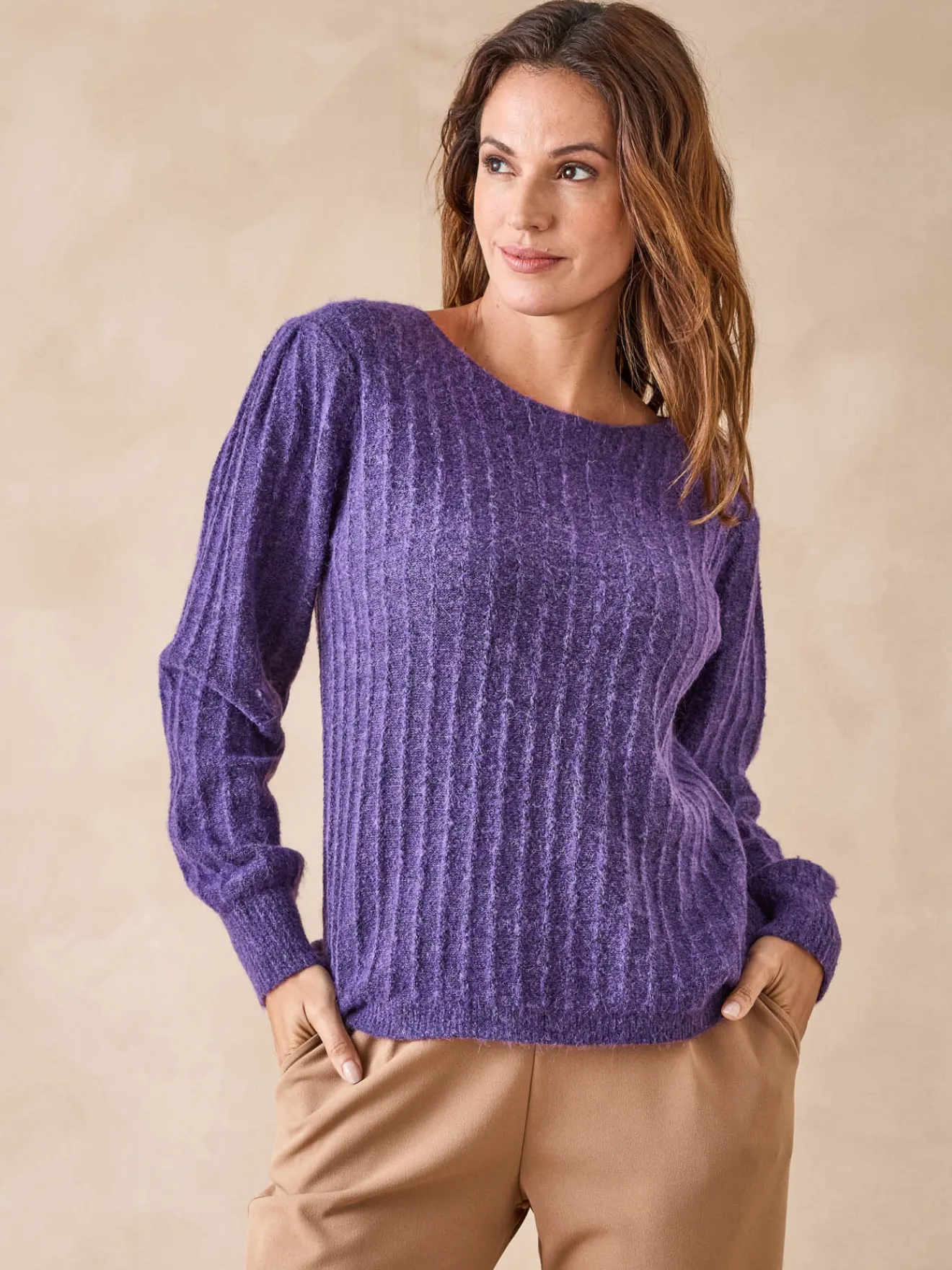 Online Pull en maille fantaisie Femme Pull