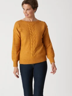 Online Pull encolure bateau en jersey envers Femme Pull