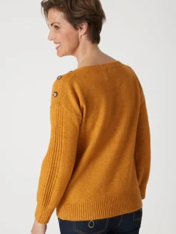 Online Pull encolure bateau en jersey envers Femme Pull