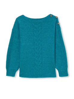 Discount Pull encolure bateau en jersey envers Femme Pull