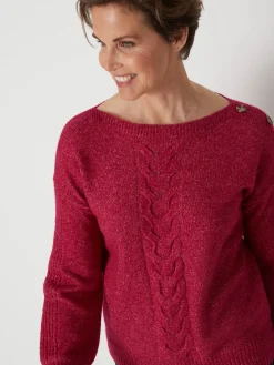 Best Pull encolure bateau en jersey envers Femme Pull