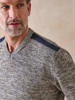 Clearance Pull encolure V avec laine Homme Pull, Sweat