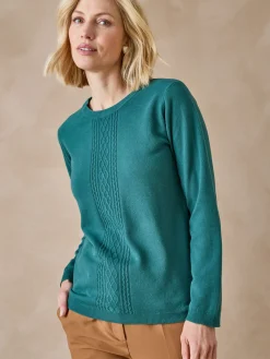 Hot Pull jeux de mailles et torsades Femme Pull