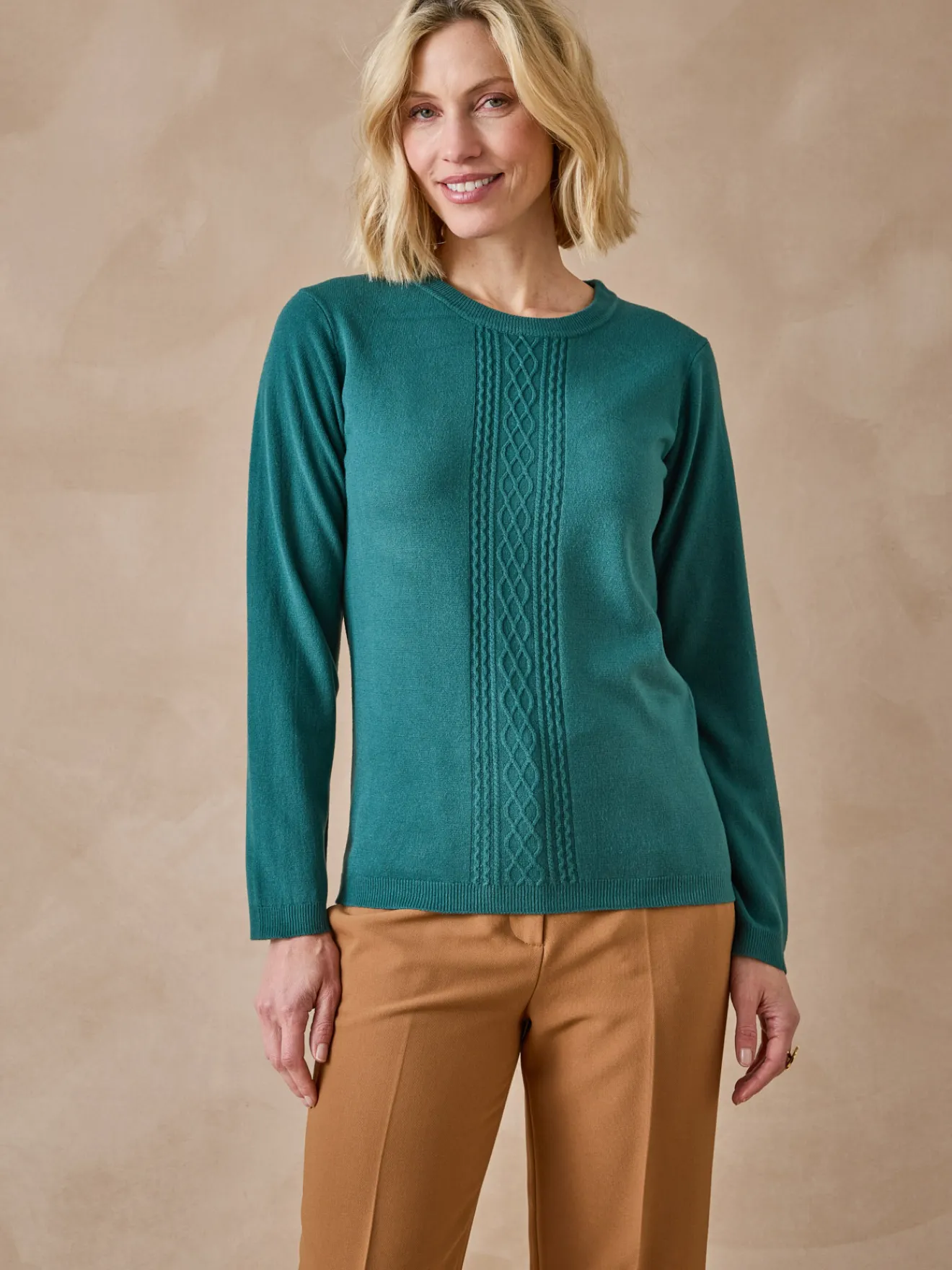 Hot Pull jeux de mailles et torsades Femme Pull