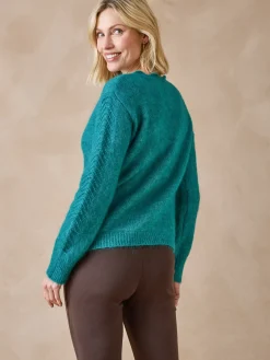 Sale Pull jeux de points fantaisie ajourés Femme Pull