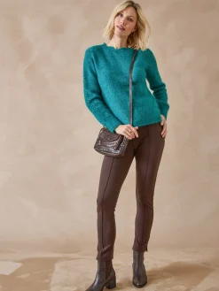 Sale Pull jeux de points fantaisie ajourés Femme Pull