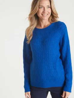 New Pull maille fantaisie encolure ronde Femme Pull