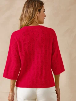 Discount Pull manches au coude avec laine Femme Pull