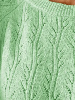 Online Pull manches au coude avec laine Femme Pull