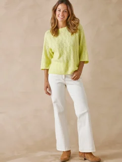 Best Pull manches au coude avec laine Femme Pull