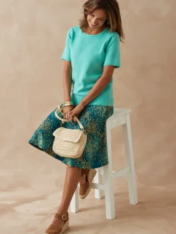 New Pull manches courtes encolure ronde Femme Pull