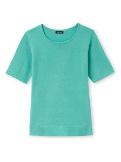 New Pull manches courtes encolure ronde Femme Pull