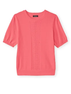 Best Pull manches courtes finition écailles Femme Pull