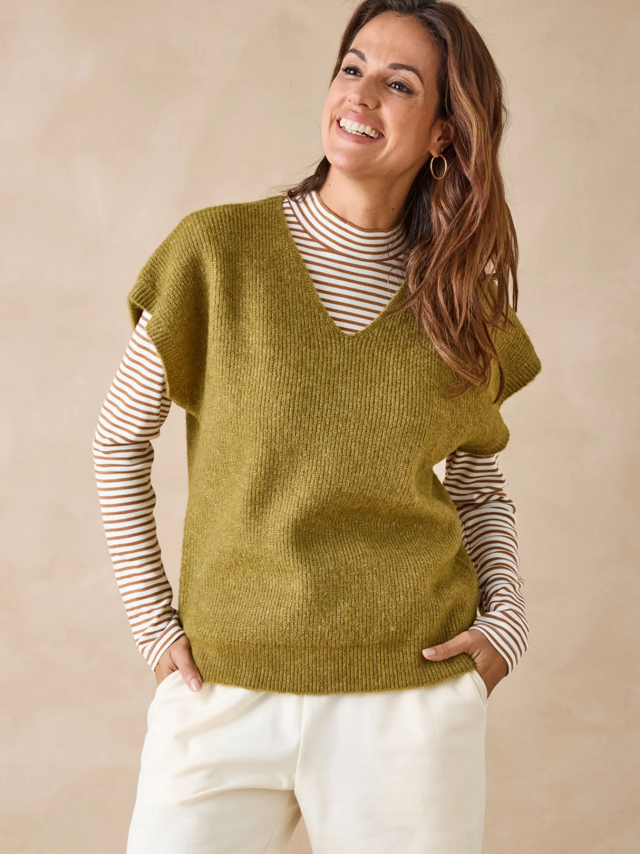 Sale Pull manches T avec laine Femme Pull