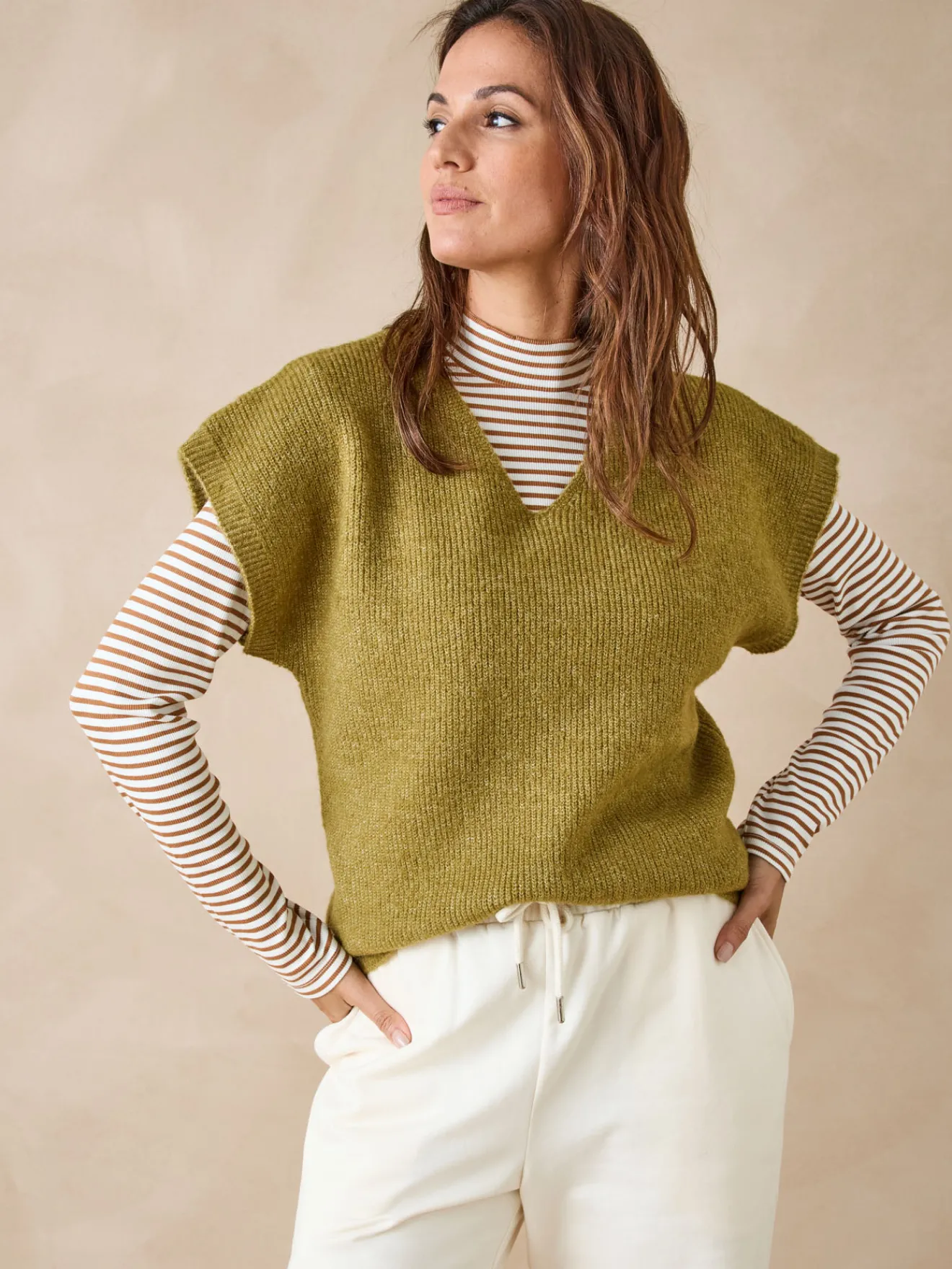 Sale Pull manches T avec laine Femme Pull