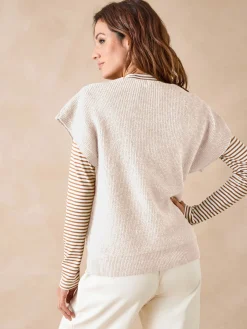 Sale Pull manches T avec laine Femme Pull