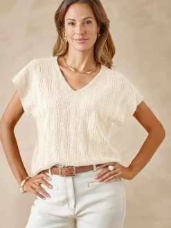 Online Pull manches T avec laine Femme Pull