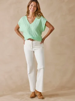 Outlet Pull manches T avec laine Femme Pull