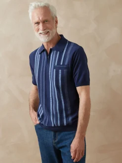 Sale Pull polo zippé manches courtes Homme Pull, Sweat