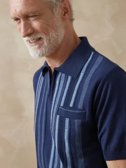 Sale Pull polo zippé manches courtes Homme Pull, Sweat