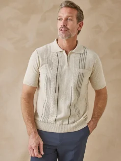 Discount Pull polo zippé manches courtes Homme Pull, Sweat