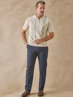 Discount Pull polo zippé manches courtes Homme Pull, Sweat