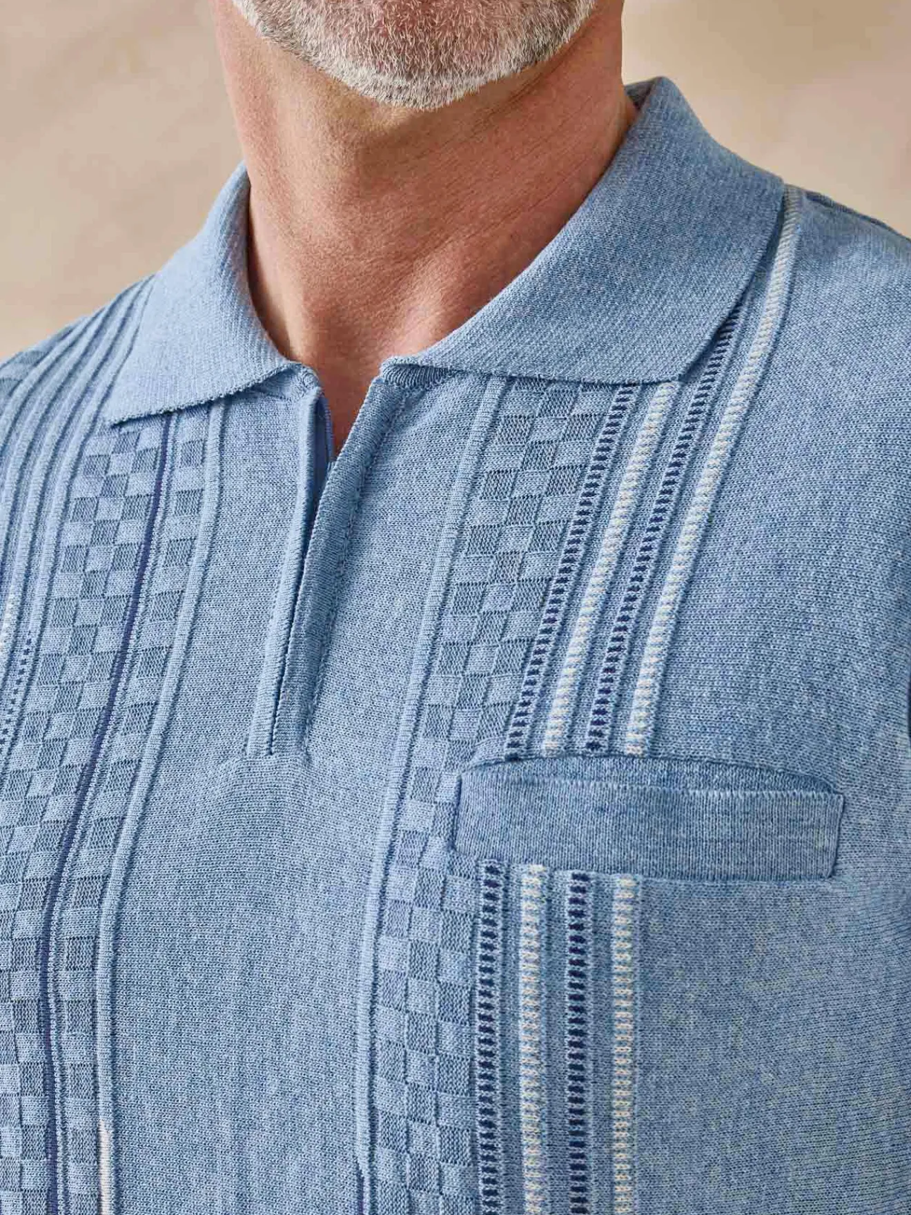 Hot Pull polo zippé manches courtes Homme Pull, Sweat