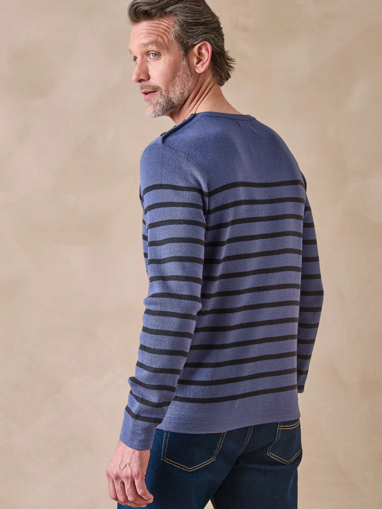 Clearance Pull rayé avec laine Homme Pull, Sweat