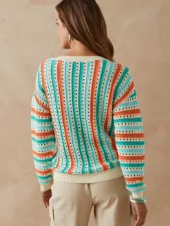 Sale Pull rayé point fantaisie Femme Pull