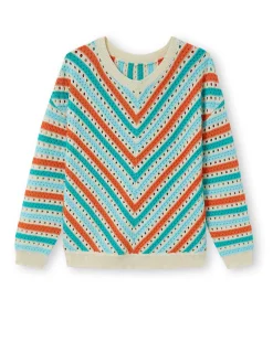 Sale Pull rayé point fantaisie Femme Pull