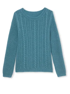 New Pull torsadé avec laine et mohair Femme Pull