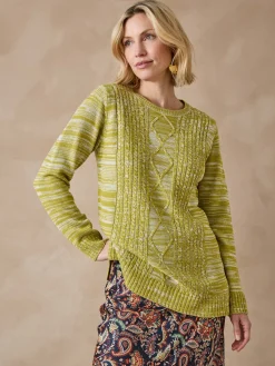 Sale Pull torsadé encolure ronde Femme Pull