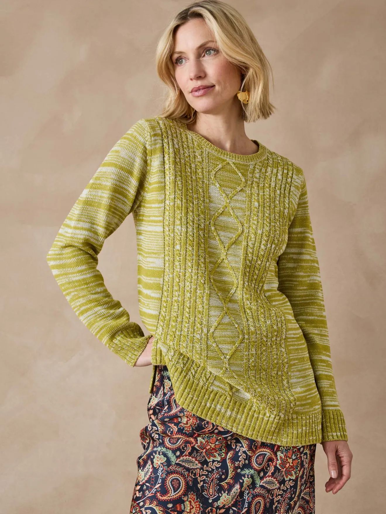 Sale Pull torsadé encolure ronde Femme Pull