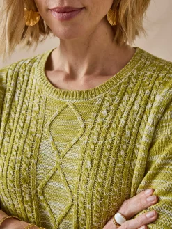 Sale Pull torsadé encolure ronde Femme Pull