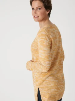 Clearance Pull torsadé encolure ronde Femme Pull