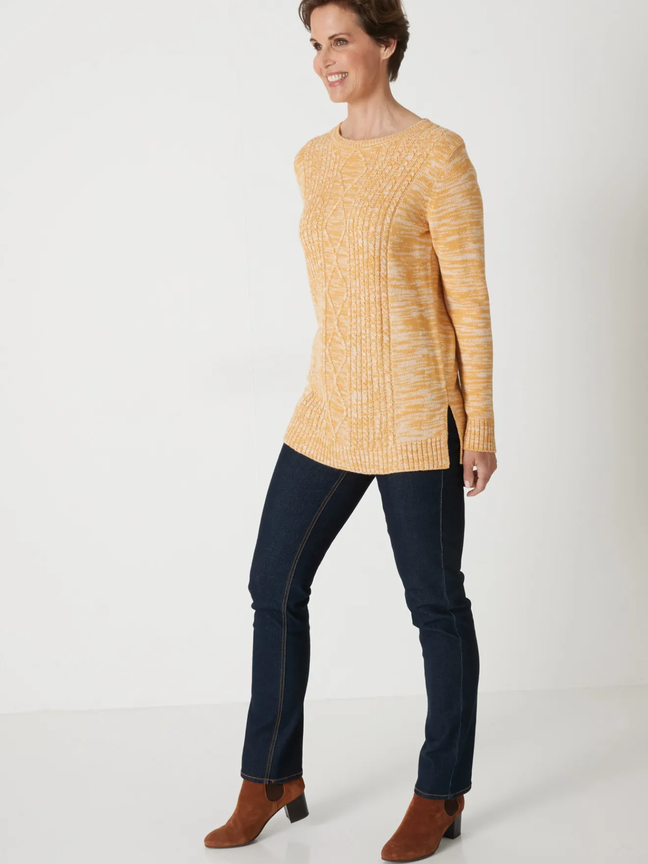 Clearance Pull torsadé encolure ronde Femme Pull