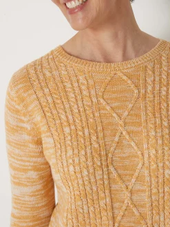 Clearance Pull torsadé encolure ronde Femme Pull