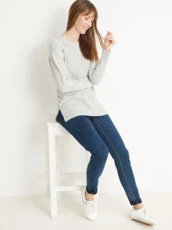 Pull torsadé encolure ronde Femme Pull