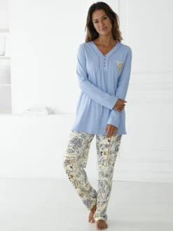 Outlet Pyjama coupe ample jersey pur coton Pyjama