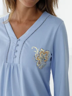 Outlet Pyjama coupe ample jersey pur coton Pyjama