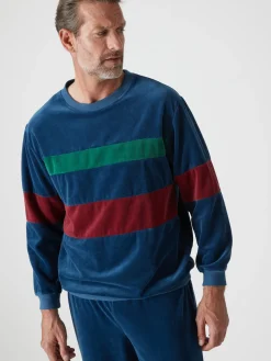 Outlet Pyjama forme jogging en velours Homme Pyjama