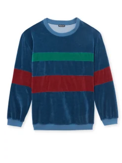 Outlet Pyjama forme jogging en velours Homme Pyjama