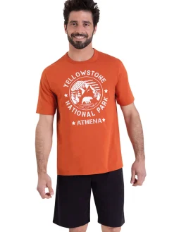 Sale Pyjashort ECOPACK col rond Homme Pyjama