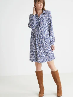 Outlet Robe chemisier en maille Femme Robe