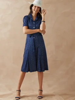 Outlet Robe classique col tailleur Femme Robe