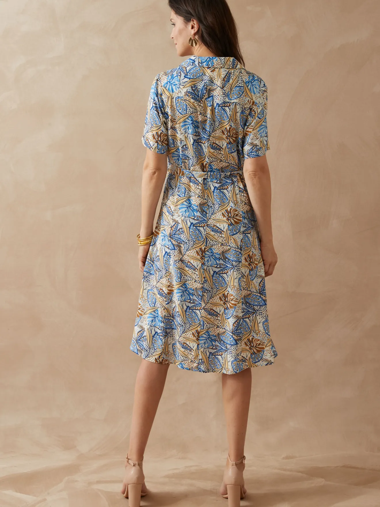 Discount Robe col tailleur manches courtes Femme Robe