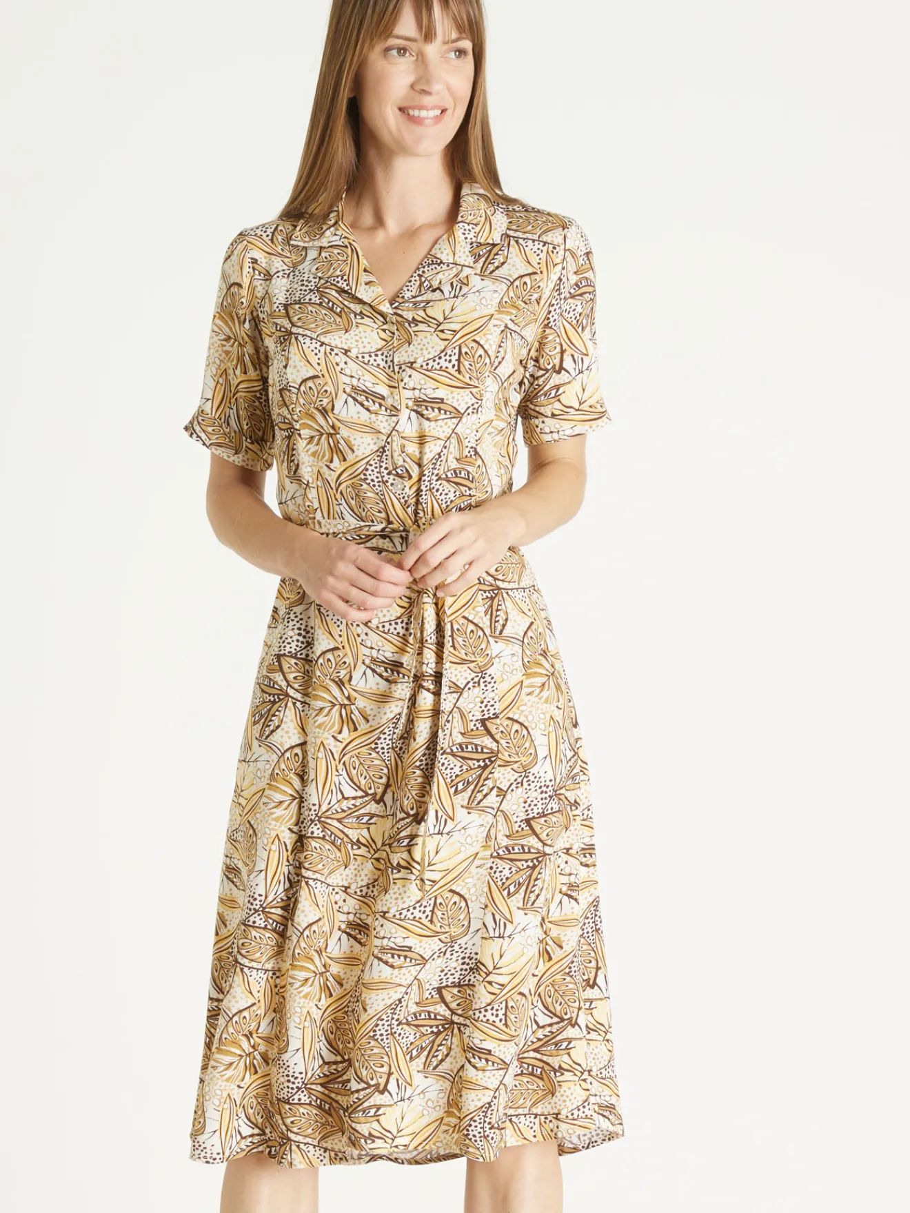 Discount Robe col tailleur manches courtes Femme Robe