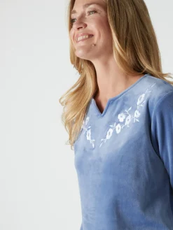 Outlet Robe d'hôtesse en maille velours Peignoir, Robe De Chambre