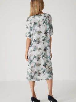 Clearance Robe effet satiné manches larges Femme Robe