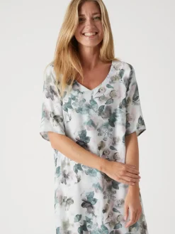 Clearance Robe effet satiné manches larges Femme Robe